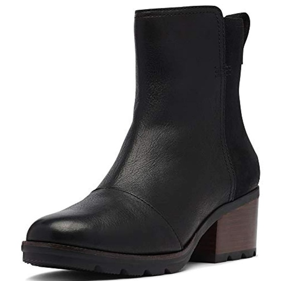 SORREL CATE WOMEN’S Black Leather Booties Size 9 - Picture 1 of 6